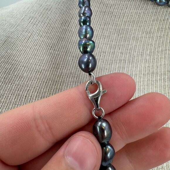 40 inch Freashwater baroque peacock purple pearl long necklace - Picture 7 of 14